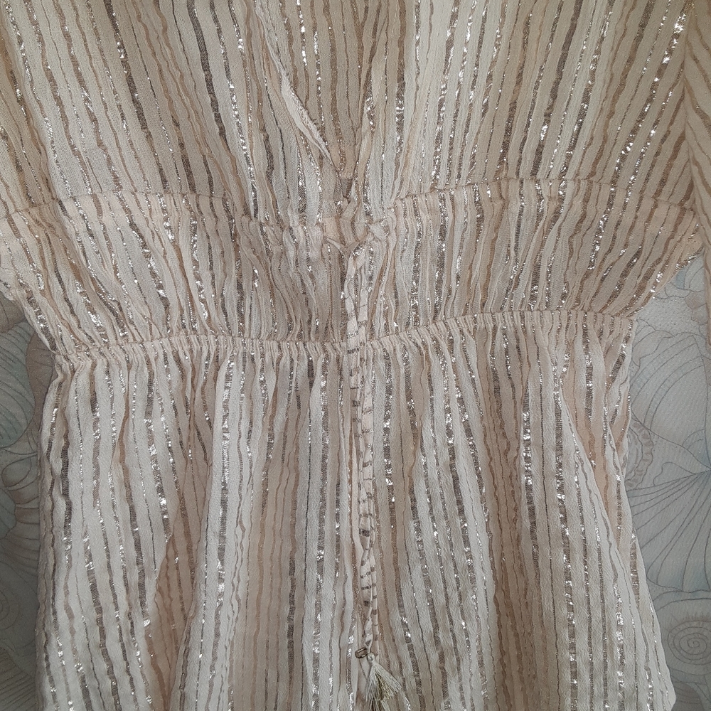 Victoria's Secret Shine Stripe Plunge Romper - Picture 7 of 9